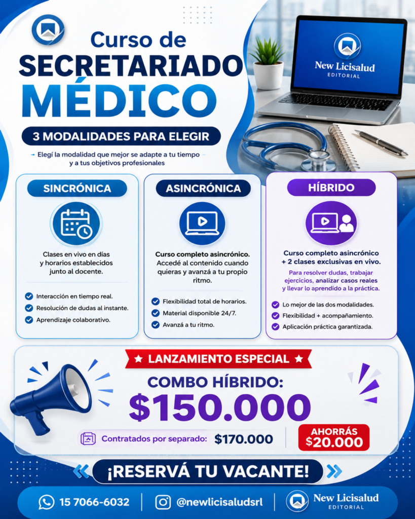 Secretariado Médico - Modalidad Sincrónica