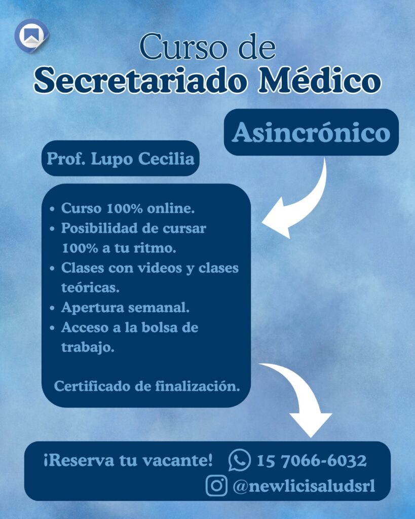 Secretariado Médico - Modalidad Asincrónica