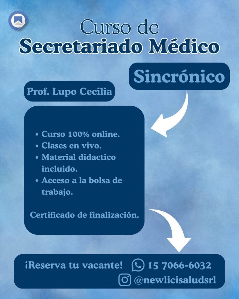 Secretariado Médico - Modalidad Sincrónica