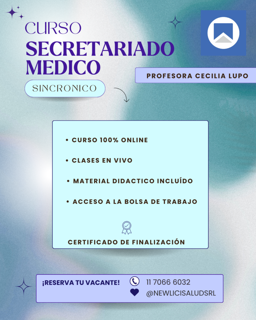 Secretariado Médico - Modalidad Sincrónica