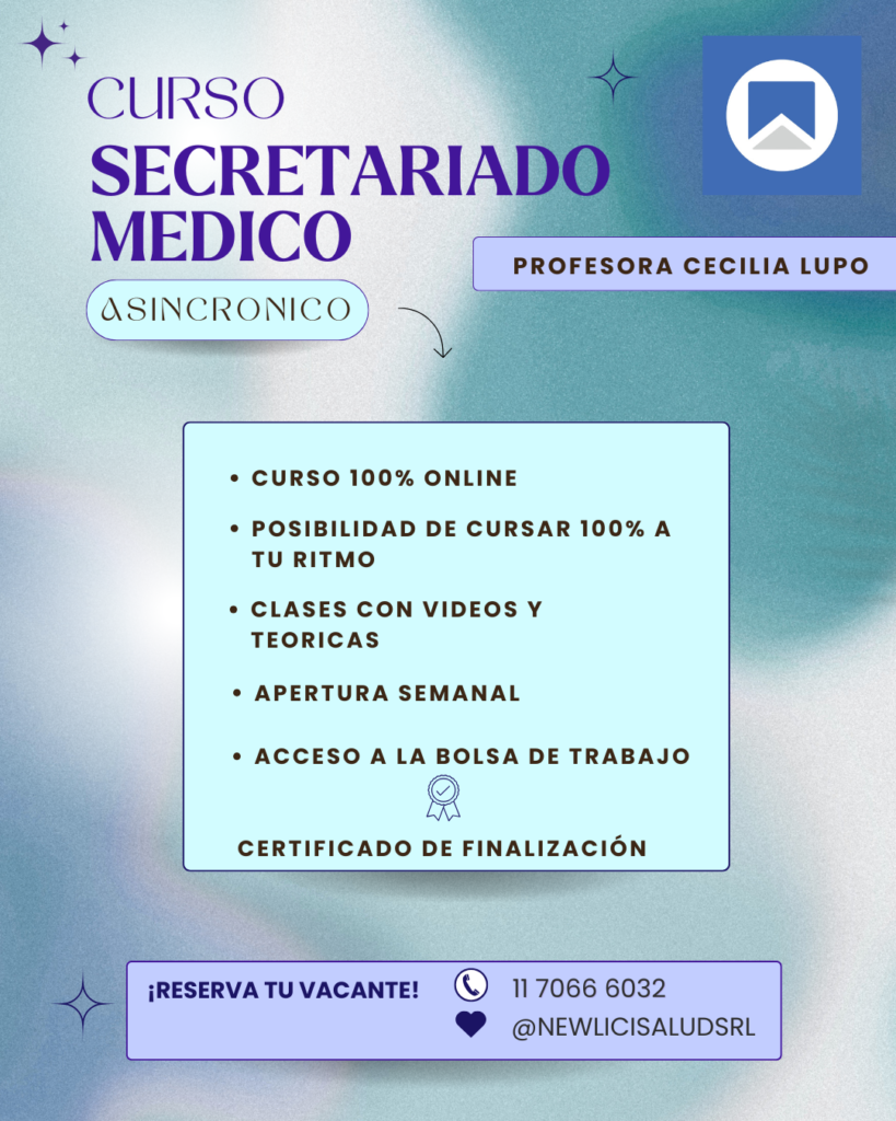 Secretariado Médico - Modalidad Asincrónica